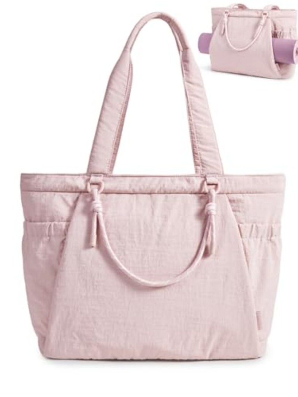 BAGSMART Convertible Tote Bag with Yoga Mat Holder for 15.6" Laptop